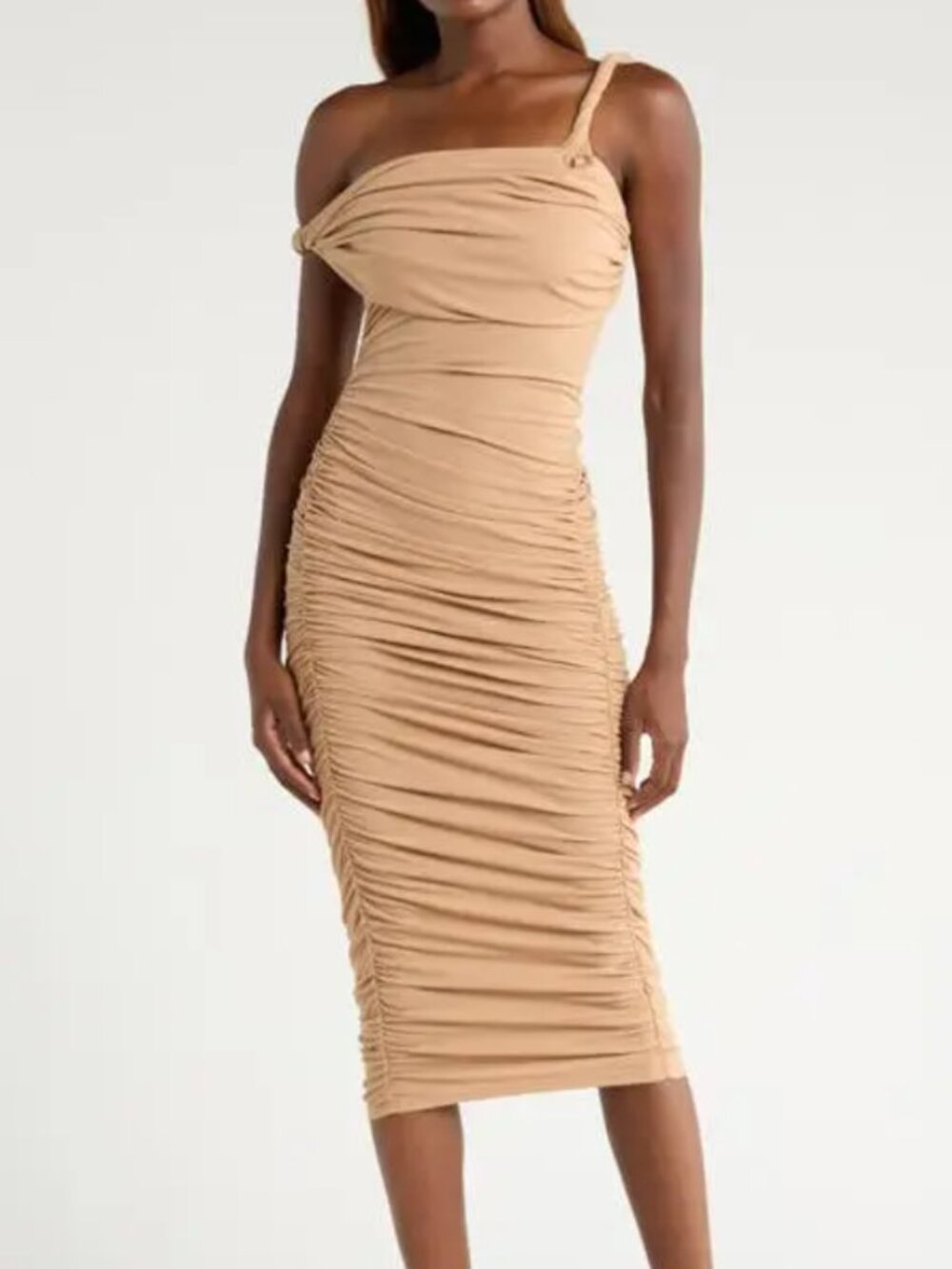 REFORMATION Alycia asymmetric neck knit dress XS